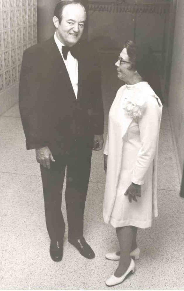 Sister Dorothy Browne, O.P., with United States Senator Hubert Humphrey